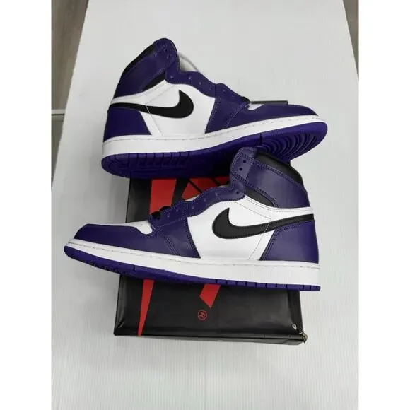 Size 10 - Air Jordan 1 Retro High OG Court Purple 2.0 55088-500 2020 - Picture 4 of 9